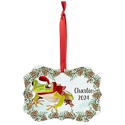 White Lipped Tree Frog Christmas Ornament 2024