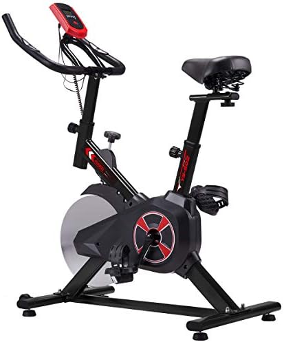 KUOKEL Indoor Cycling Bike Exercise Bike with 22lb Flywheel (Adjustable Seat and Resistance, Digital Monitor, ODO, Calories, Heart Rate Sensor, Spining Bike Studio Cycles Exercise Machines