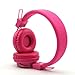 Granvela A809 MicroSD Card/FM Radio Player Cordless Headsets for iPhone 6 Plus 5S 5C 5 4S, iPad Air 2 Mini 3,Samsung Galaxy S6 S5 S4 Note Tab, Nexus, HTC, Motorola, Smartphones and Tablets (Pink)