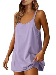 ANRABESS Women Summer Mini Romper Dress Workout
