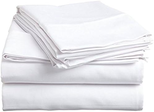 1000TC 4PC Sheet Set Upto 15" Deep Pocket 100% Egyptian Cotton (Queen Size, White Solid) - by AP Beddings