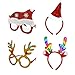 U-Goforst 8 PCS Christmas Holiday Party Fancy Headband Hats Glasses Frames Reindeer Antlers Photo Prop Booth(Christmas A)