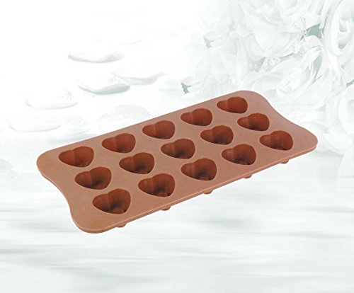 Krishna Handmade INDIAN Silicone Chocolate Mould/100% Foodgrade Jelly and Chocolate Mould/Silicone Baking Moulds/Heart Shaped Tray/Colour : BROWN/Best Gift for Friends/[Krish-Misc-PL07]
