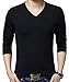 QZUnique Men's Plus Fashion V-Neck Long Sleeve T-Shirt