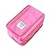 Buruis Portable Travel Shoe Bag, Lightweright Luggage Shoe Bag Organizer Pouch with Mesh Pocket - (Pink)