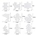 15 Pieces Fuse Beads Pegboards Set, 5mm Perler Beads Boards Clear Plastic Pegboards with 15 Pieces Colorful Cards for DIY Craft (15 Different Animal Shape)