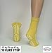 Secure Step Double-Sided Non Slip Comfort Safety Sock - Yellow - XLarge (2 Pair) - Men's Size: 8-9 / Women's Size: 9-10