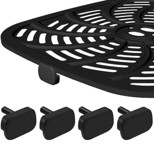 Original Air Fryer Rubber Feet for Gourmia Air Fryers, 12-Packs Upgraded Food Grade Air Fryer Silicone Rubber Bumpers, Rubber Tabs, Rubber Tips for Gourmia Air Fryer Tray, High Temperature Resistant