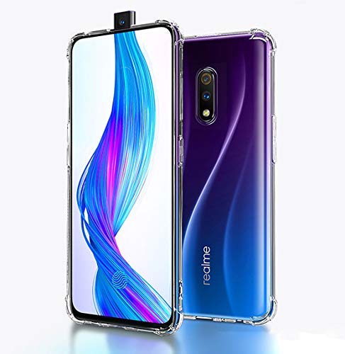 Realme X Bumper Transparent Cover Case Shockproof and Waterproof (Corner Protection with Air Cushion Technology)