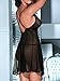 Women Outfits Halter Lingerie Nightwear Lace Top Babydoll X-Large