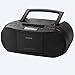 Sony CD/Cassette Boombox, Digital Tuner AM/FM Radio, Headphone Output & 3.5mm Audio Auxiliary Bundle with AC Power Cord and CD Lens Cleanerthumb 2
