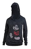 Disney Women's Mickey Mouse Ladies Classic Burnout Lightweight Hoodie
