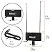 (2020 New Model) Luxtronic Indoor Mini TV Antenna, 40 Miles Signal Reception for 1080P, VHF and UHF, Get Local Channels for Smart TV, HDTV and TV Turner with Multi-Positioning Suction Cup- Black