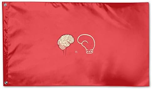 YUANSHAN Home Garden Flag Brain VS Boxing Gloves Polyester Flag Indoor/Outdoor Wall Banners Decorative Flag Garden Flag 3' X 5'