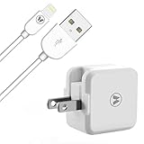 iPad Charger, iPhone Charger, WUXIAN 2.4A 12W USB Wall Charger Foldable Portable Travel Plug + 6FT Lightning Cable for iPhone X/8/8Plus/7/7Plus/6s/6sPlus/6/6Plus/SE/5s/5, iPad 4/Mini/Air/Pro, iPod