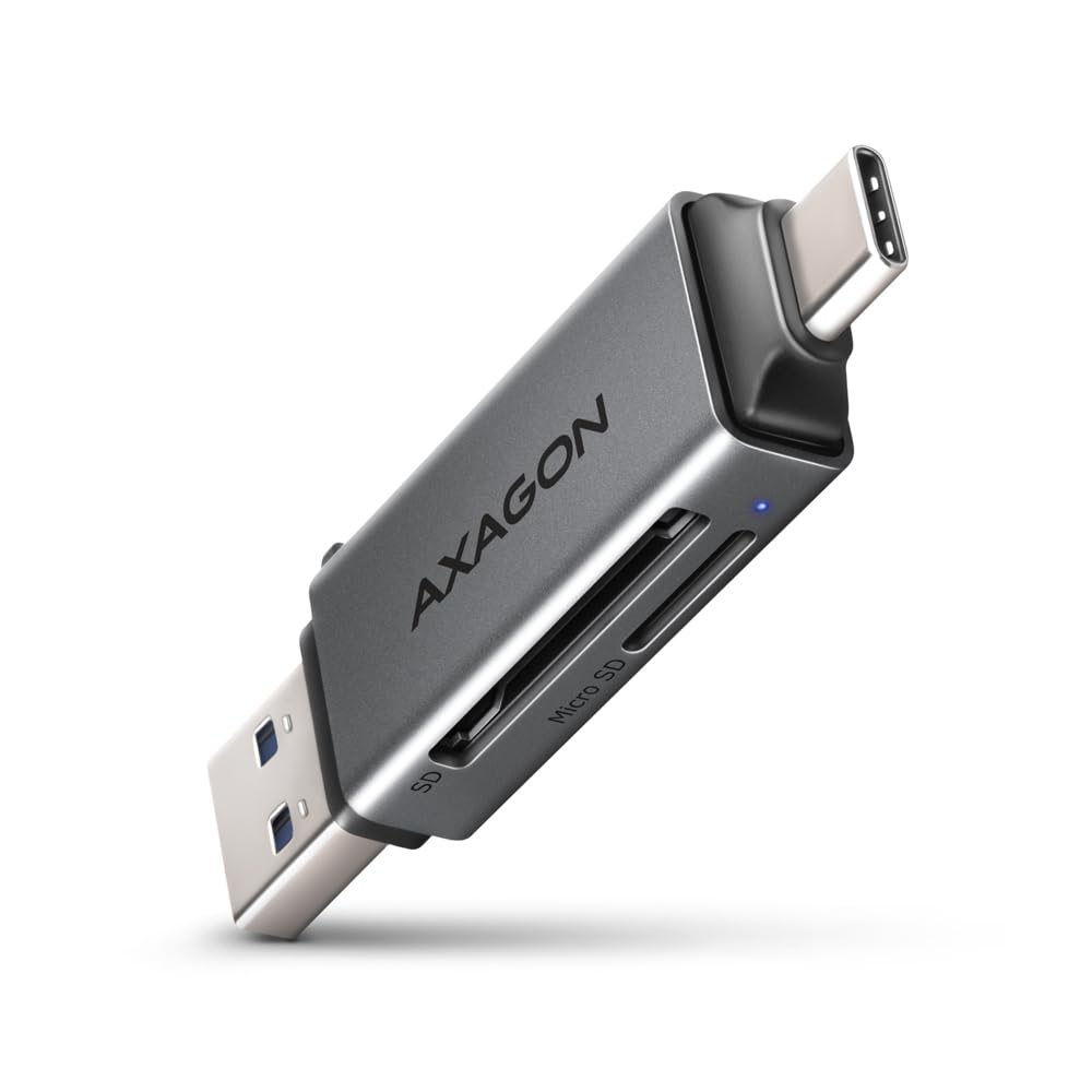 AXAGON CRE-DAC External USB 3.2 Gen1 Type-C+Type-A 2-slot SD/microSD