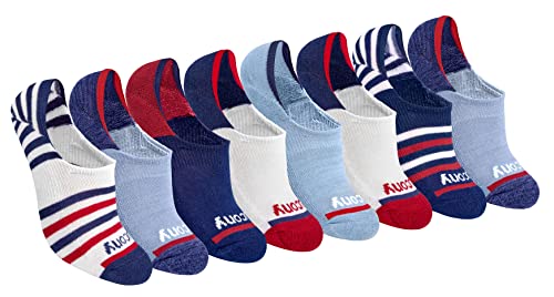 Saucony Women's Show Cushioned Invisible Liner Socks, American Assort (8 Pair), Shoe Size: 7.5-10.5