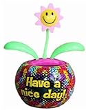 Groovers Have A Nice Day Solar Dancing Flower with Adhesive Base