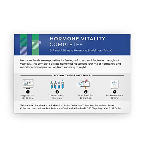 HealthConfirm - Hormone Vitality Complete - at-Home Test Kit - 8 Panel Full Day Hormone Balance Sali - coolthings.us
