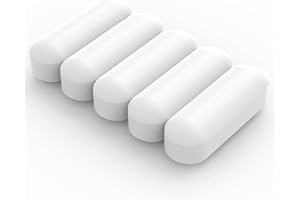 Labasics 5-Pack Stir Bar Set, 10 mm PTFE-Coated Magnetic Stirring Bars White Laboratory Stir Mixer for Stirrers, 5 PK