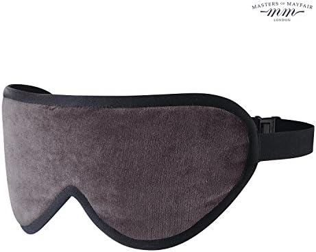 Masters of Mayfair - Luxury Sleep Mask, Cotton and Silk Eye Mask, Lavender Infused, Natural Fabrics, Travel or Home, for Women and Men (Grey)