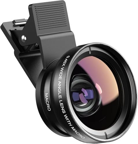 APEXEL 2 in 1 Camera Lens 12.5X Macro Phone Lens 0.45×Wide Angle Lens for Samsung Galaxy S10