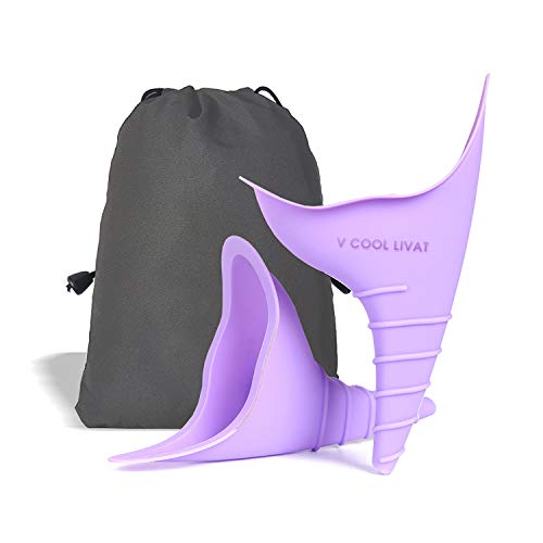v cool livat Travel Female Urination Device 2 Pack Reusable Silicone