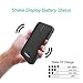 Moxnice Power Bank 10000mAh Slim Portable Charger Built-in Micro USB Cable External Battery Charger Pack Fast Charger Compatible iPhone& Android Devices (Black)