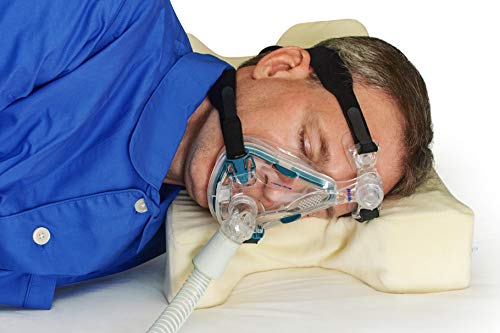 TruContour CPAP Pillow for Side Sleepers - Adjustable Height Memory Foam - Cutouts Reduce Mask Pressure & Leaks (Best Cpap For Stomach Sleepers)