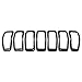 Compatible For 2014-2018 Jeep Cherokee 4-Door Grille Grill Cover Insert Kit 7pcs Glossy Black