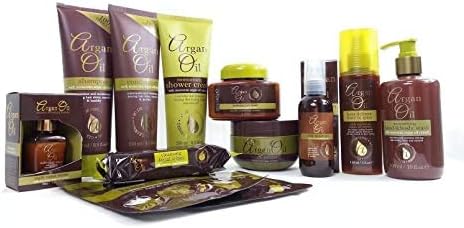 Argan Oil Complete Range Deluxe Pampering Spa Set - Moroccan Argan Oil Treatment Gift Set, Gold, 20.83 ml (Pack of 12)