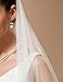 Aukmla Bridal Wedding Veils with Comb Attached. Hair Accessories for Bride (Ivory)