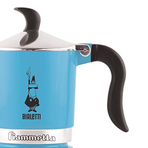 Bialetti 4631 Espressokocher "Fiammetta" für 1 Tasse in Aluminium, Hellblau, 30 x 20 x 15 cm – Bild 3