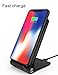 Pumier Wireless Charger,Qi 10W Fast Wireless Charging Pad Stand Galaxy Note 9/8/5 S9/S9+ S8/S8+ S7/S7 Edge S6 Edge, Standard Qi Charger Compatible with iPhone X / 8/8 Plus (No AC Adapter)