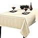 Benson Mills Gourmet Spillproof Fabric Tablecloth, Ivory, 52-inch by 70-inch