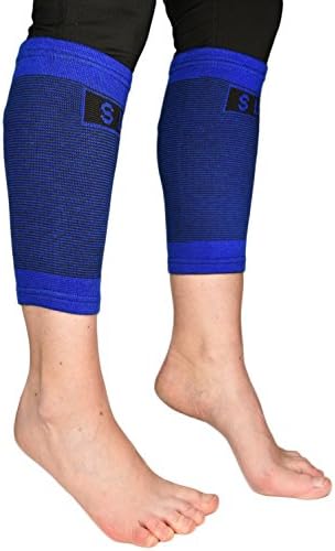 2 Professional Calf Compression Sleeves By Susama - 1 Size Fits All - Best for Shin Splints and Varicose Veins Relief. Footless Support Stockings for Men and Women - Great Calf and Leg Brace Wraps