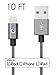Volts USB-A to Lightning Cable Cord, MFi Certified Charger Compatible with iPhone, iPad, Rigorously Tested for Long Lifespan (Space Gray 10 Feet)