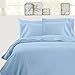 California Design Den Queen Sheet Set - Soft 400 Thread Count Sateen, Natural 100% Cotton Sheets for Queen Size Bed, Deep Pockets for a Snug Fit, Durable Bedding - Sky Blue