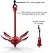 Compass Kayak Anchor Kit + Dry Bag for Jet Skis, Canoes, & Floats - 3.5 lb Steel Anchor with Anti-Rust Powder Red Coating, 40 ft Marine Grade Rope, Buoy, and Stainless Steel Snap Hook.