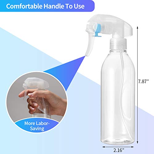 300ml Fine Mist Spray Bottle,Empty Plastic Refillable Spray Bottles Trigger Sprayer for Gardening,Cleaning,Kitchen,Water,Essential Oil(2PCS)