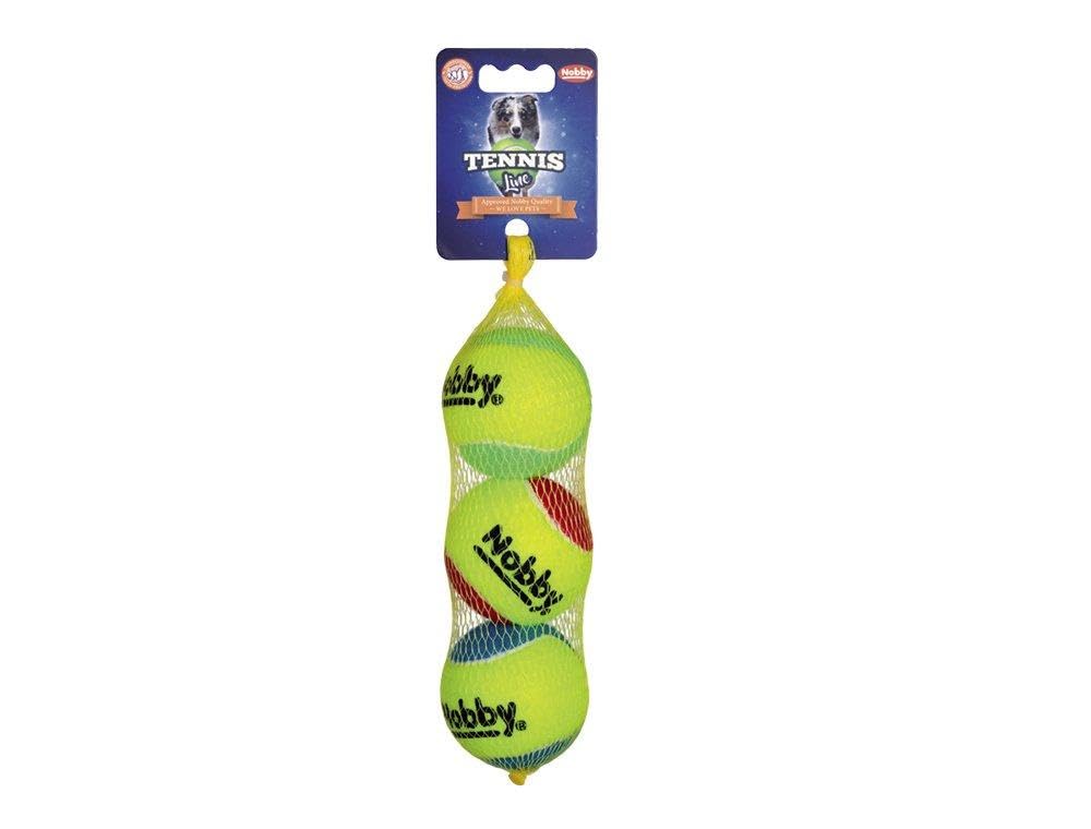 Nobby Tennis Ball Medium 6.5cm 1 Net (1 x Pack of 3)