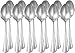 Amazon Basics Stainless Steel Dinner Spoons with Scalloped Edge, Pack of 12