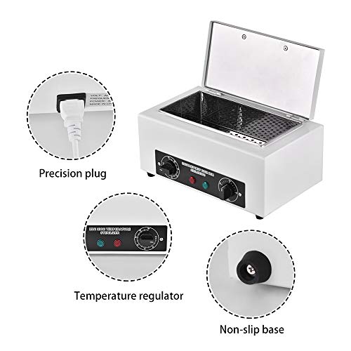 Soiiw Heat Sterilizer NV-210 300W 1.5L w/Timer Disinfection Box Manicure Pedicure SPA Salon Equipment for Sundry Beauty Hair Nail Metal Tools