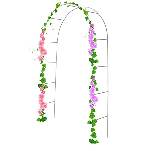 EXLECO Rosenbogen 240x140x38cm Gartenbogen Metall Stahlrahmen Pavillongestell Torbogen Garten für Kletterpflanzen…
