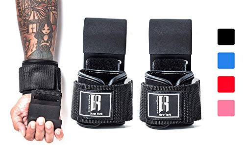 Weight Lifting Hooks Heavy Duty Lifting Wrist Straps for Pull ups Deadlift Straps for Power Lifting Lifting Grips with Padded Workout Straps for Weightlifting Ideal Gym Gloves for men and women - Thumbnail 7
