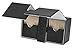 Ultimate Guard Flip 'n' Tray 160+, Deck Case for 160 Double-Sleeved TCG Cards +Dice Tray, Black/Grey, Independent Magnetic Closure & Microfiber Lining