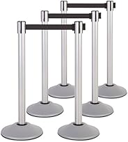 US Weight Heavy Duty Premium Steel Stanchion with 7.5-Foot Retractable Belt (More Colors Available)