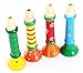 Wooden Trumpet, Iusun Multi-Color Musical Horn Hooter Trumpet Kids Children Instruments Toy Educational Toys (Random)