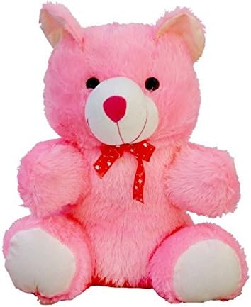 Toyhub Soft 2 Feet Teddy Bear With Bow In Neck (60 Cm ,Pink)