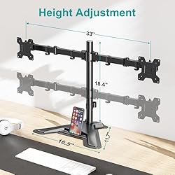 MOUNT PRO Dual Monitor Stand - Free Standing Full